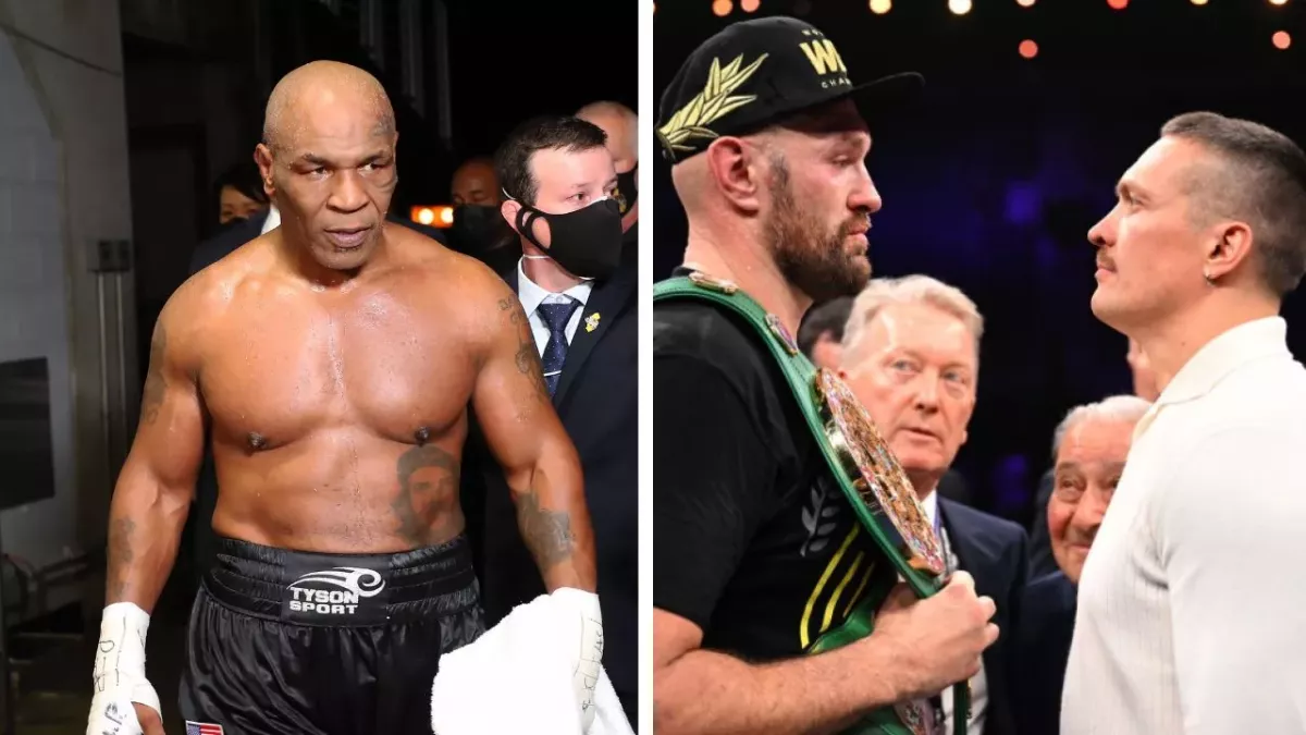 Mike Tyson voit Tyson Fury s'imposer face à Oleksandr Usyk. 