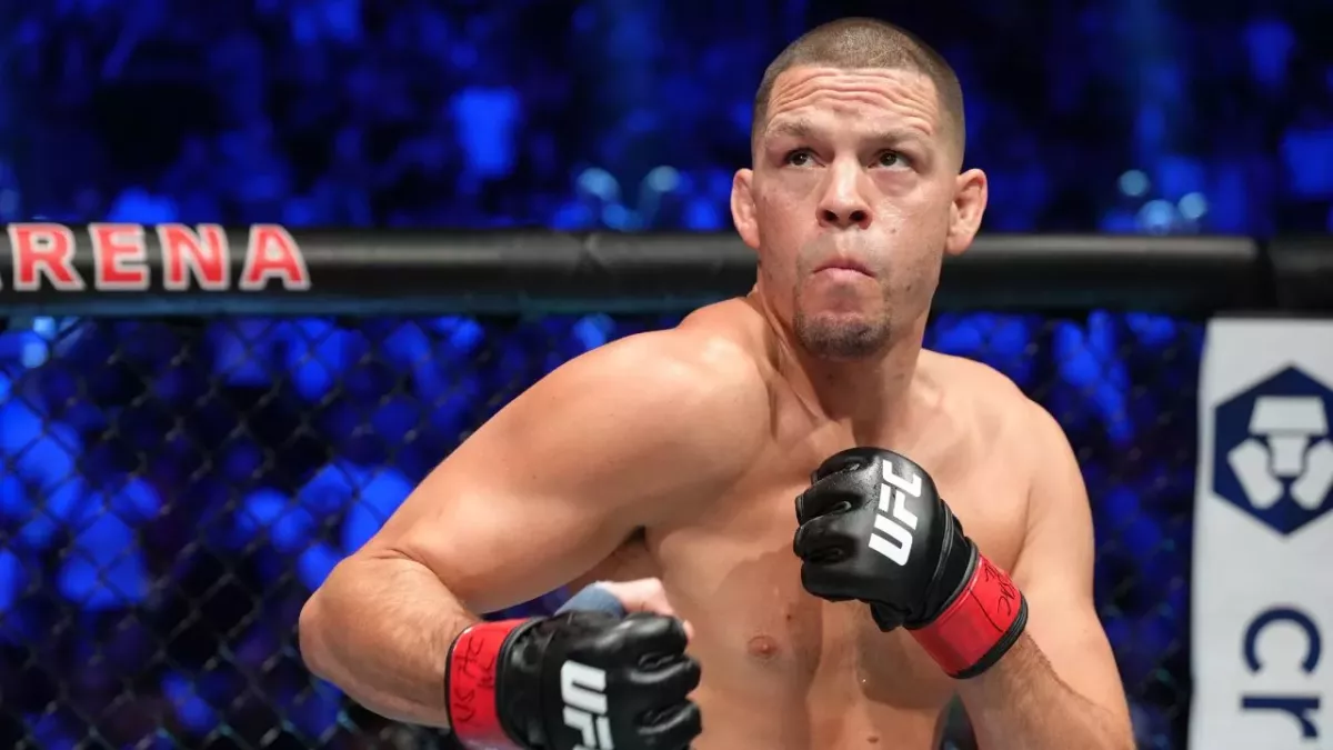 Nate Diaz lors de son dernier combat à l'UFC face à Tony Ferguson. 