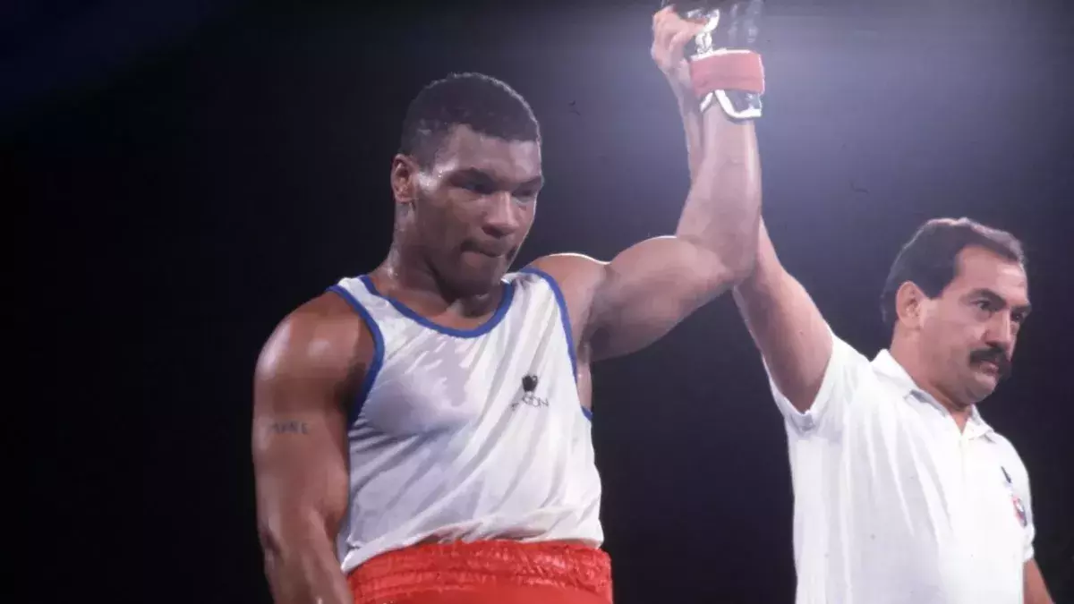 Mike Tyson durant sa carrière chez les amateurs. 