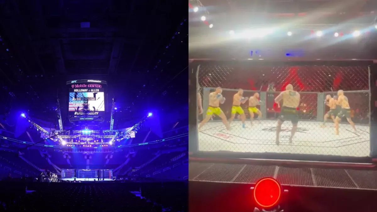 Octogone/ Combat de MMA en 3vs3