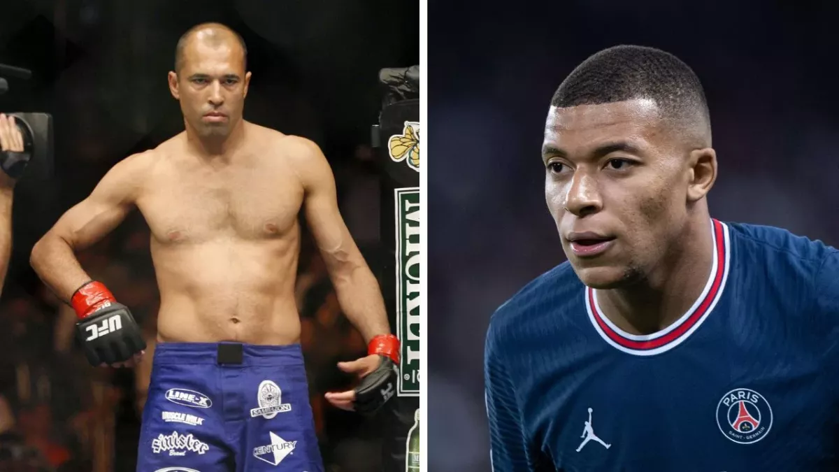 Royce Gracie et Kylian Mbappé. 