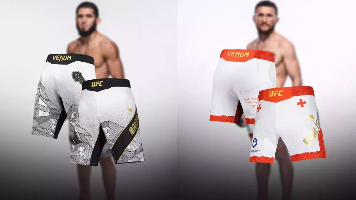 Shorts personnalisés de Islam Makhachev et Merab Dvalishvili