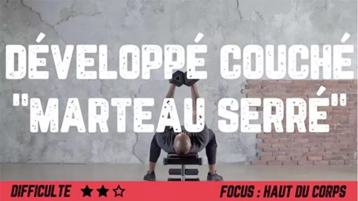Développé couché "marteau serré"