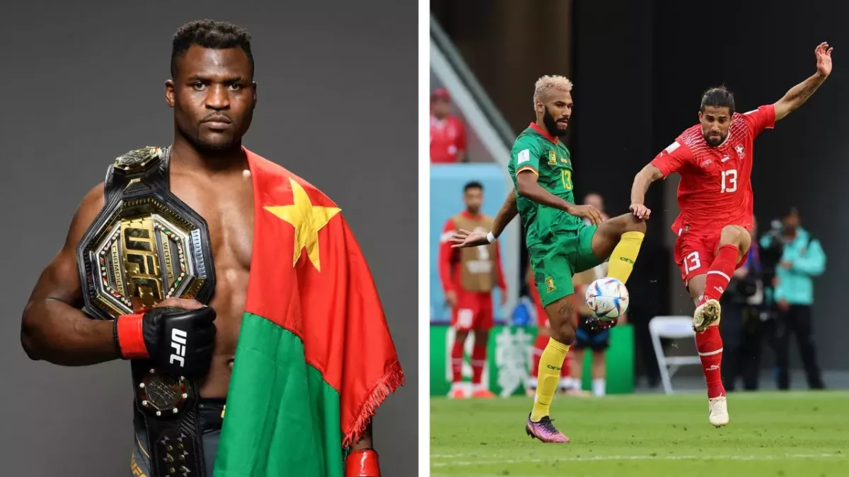Francis Ngannou a suivi Cameroun-Suisse avec attention. 