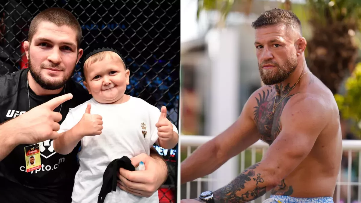 Khabib Nurmagomedov avec Hasbulla et Conor McGregor 