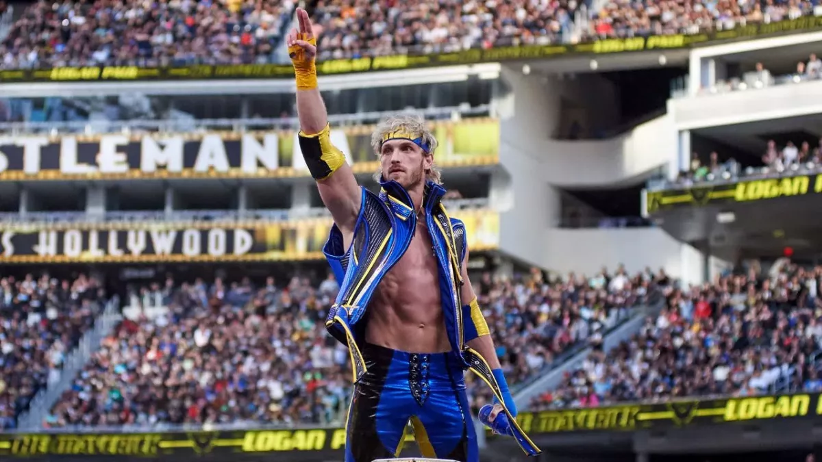 Logan Paul lors de Wrestlemania 39. 
