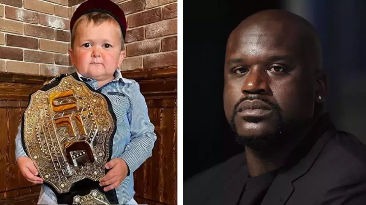 Hasbulla Magomedov et Shaquille O'Neal ont pris le temps de parler lors d'un voyage. 
