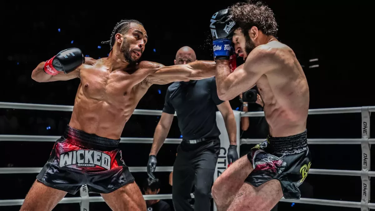 Alexis Nicolas lors de son premier combat victorieux au ONE