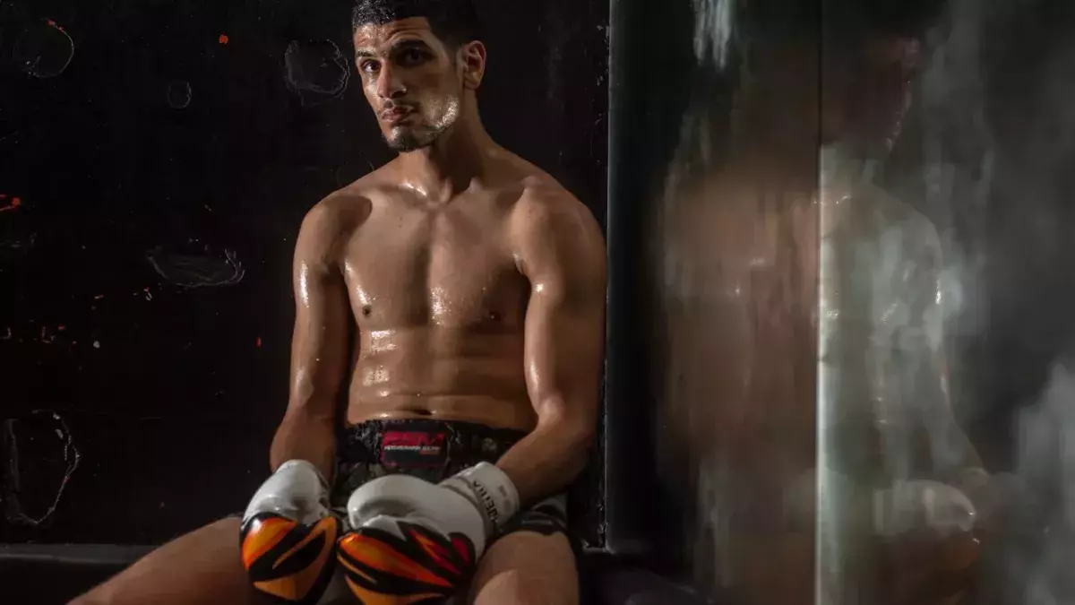 Youssef Boughanem en 2018 à Bruxelles avant un combat.