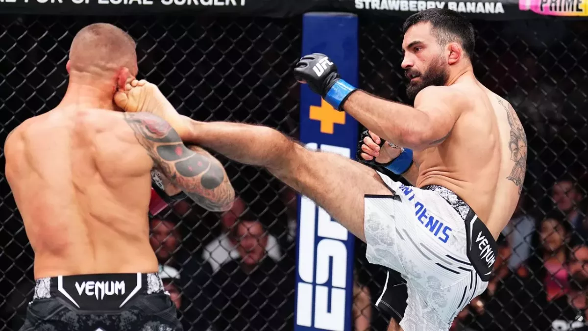 Benoit Saint-Denis a dominé Dustin Poirier avant de se faire mettre KO dans le 2e round. 