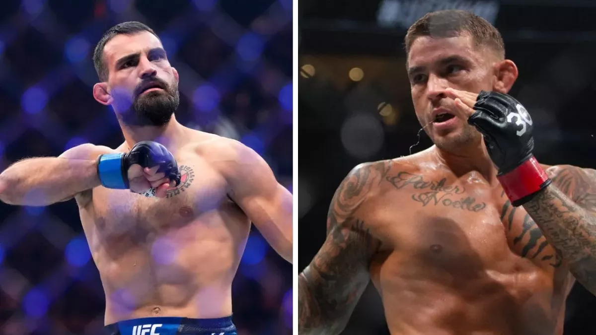 Benoit Saint-Denis et Dustin Poirier. 