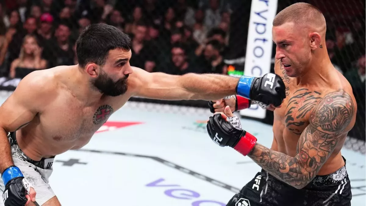 Benoit Saint-Denis a surpris Dustin Poirier sur ses capacités au sol dans l'octogone. 