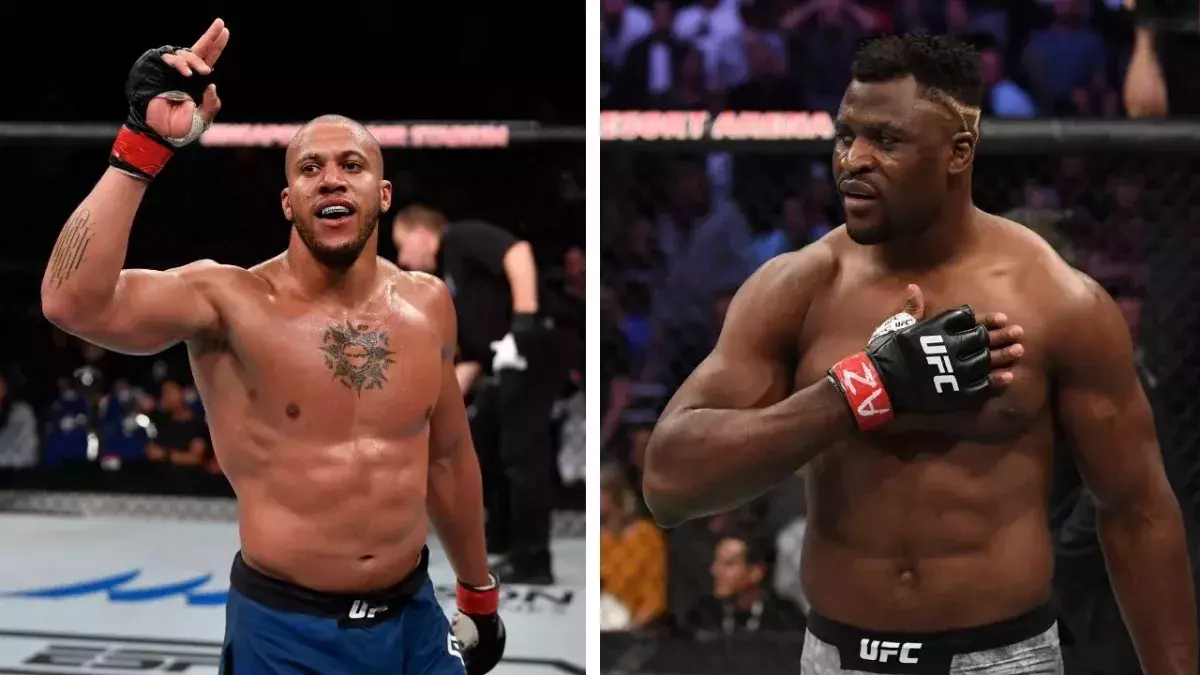 Ciryl Gane et Francis Ngannou. 