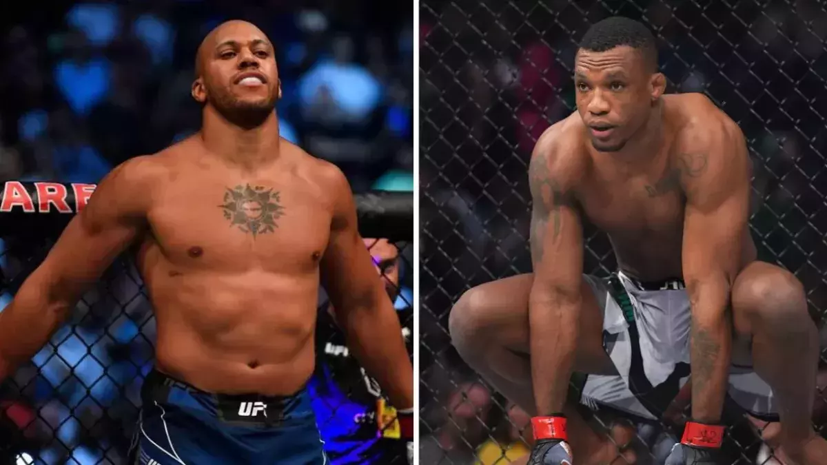 Ciryl Gane et Jailton Almeida dans la cage