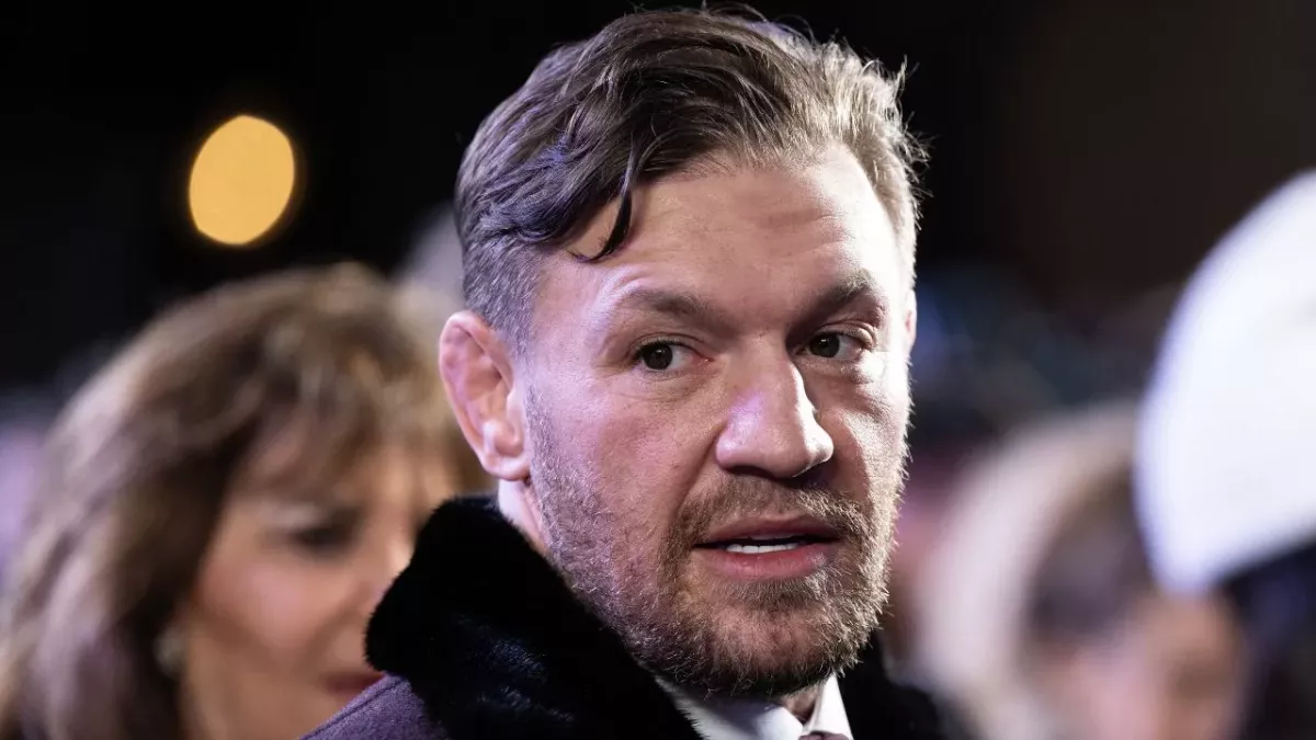 Conor McGregor lors de la tournée promotionnelle de son film Road House. 