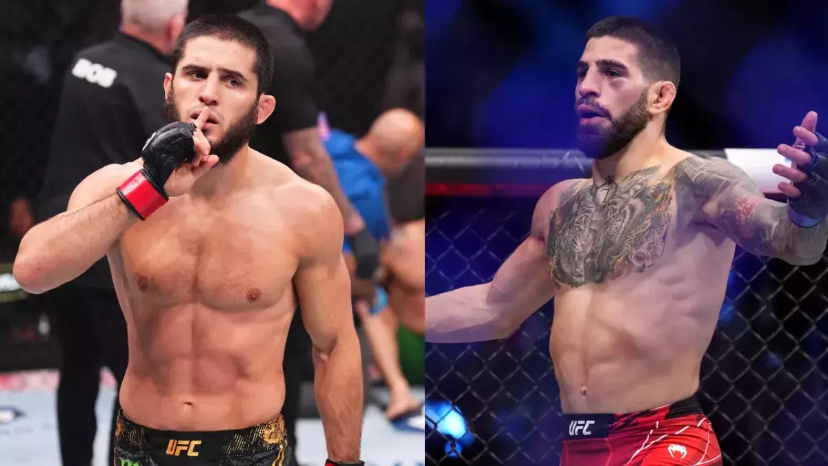 Islam Makhachev et Ilia Topuria 