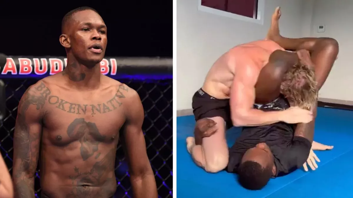 Israel Adesanya n'a pas épargné Logan Paul à l'entrainement. 
