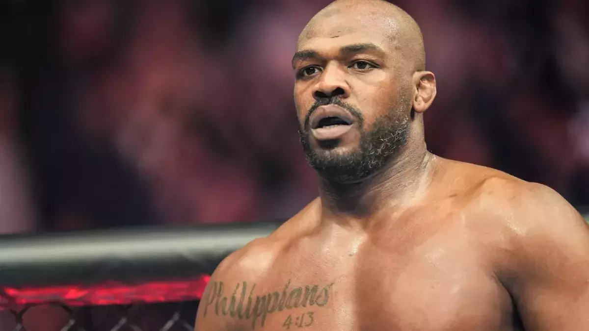 Jon Jones lors de son combat face à Ciryl Gane le 5 mars 2023.