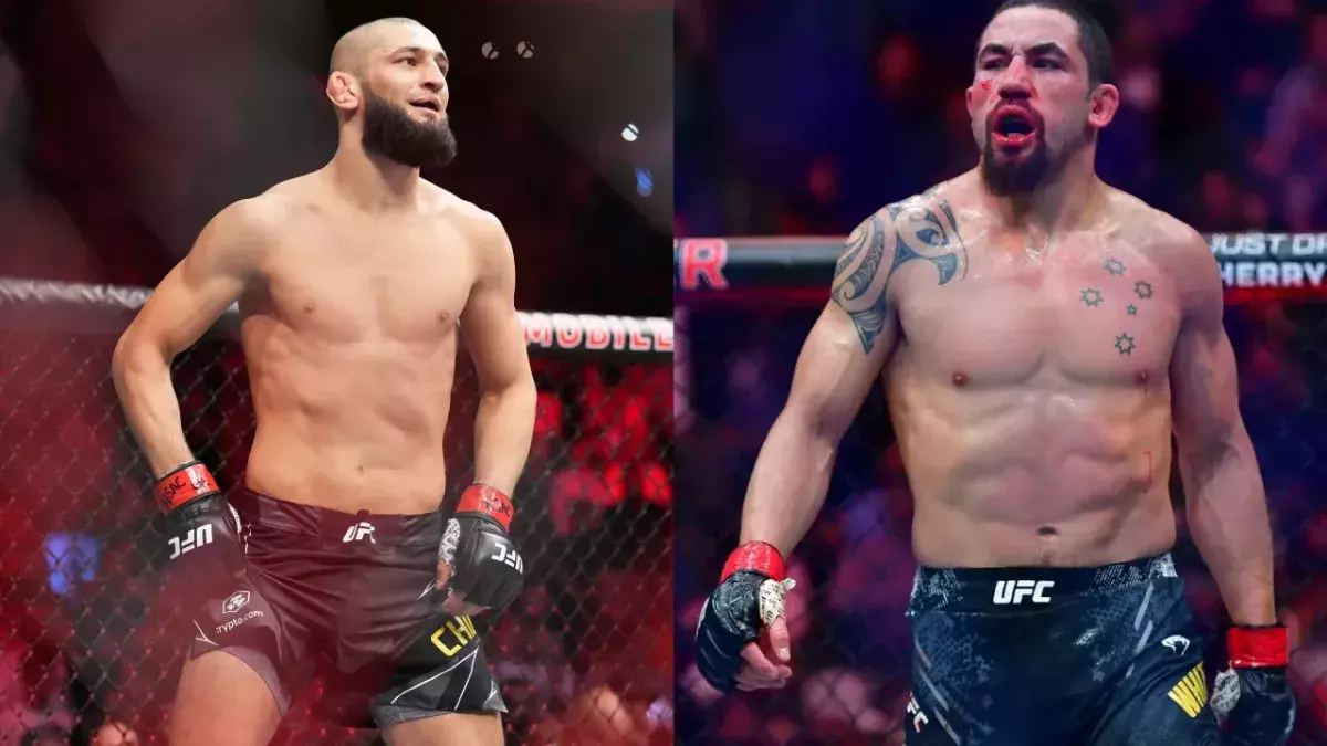 Khamzat Chimaev et Robert Whittaker
