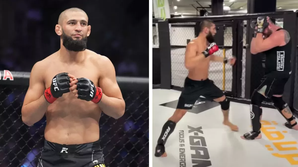 Khamzat Chimaev a fait un combat d'entrainement face à un athlète de 141 kilos. 
