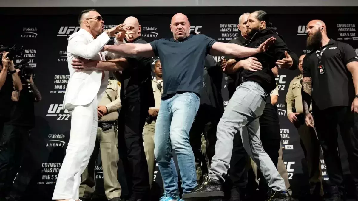 La situation était tendue lors du face-à-face entre Masvidal et Covington. 