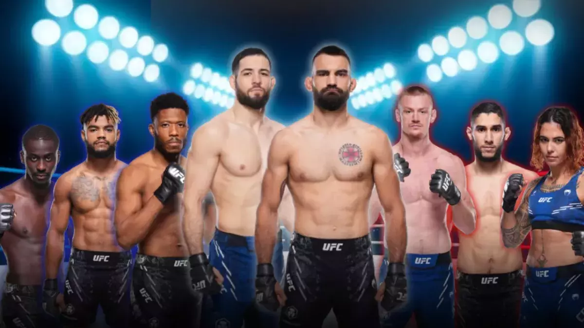 Les 9 Français de l'UFC Paris 2024. 