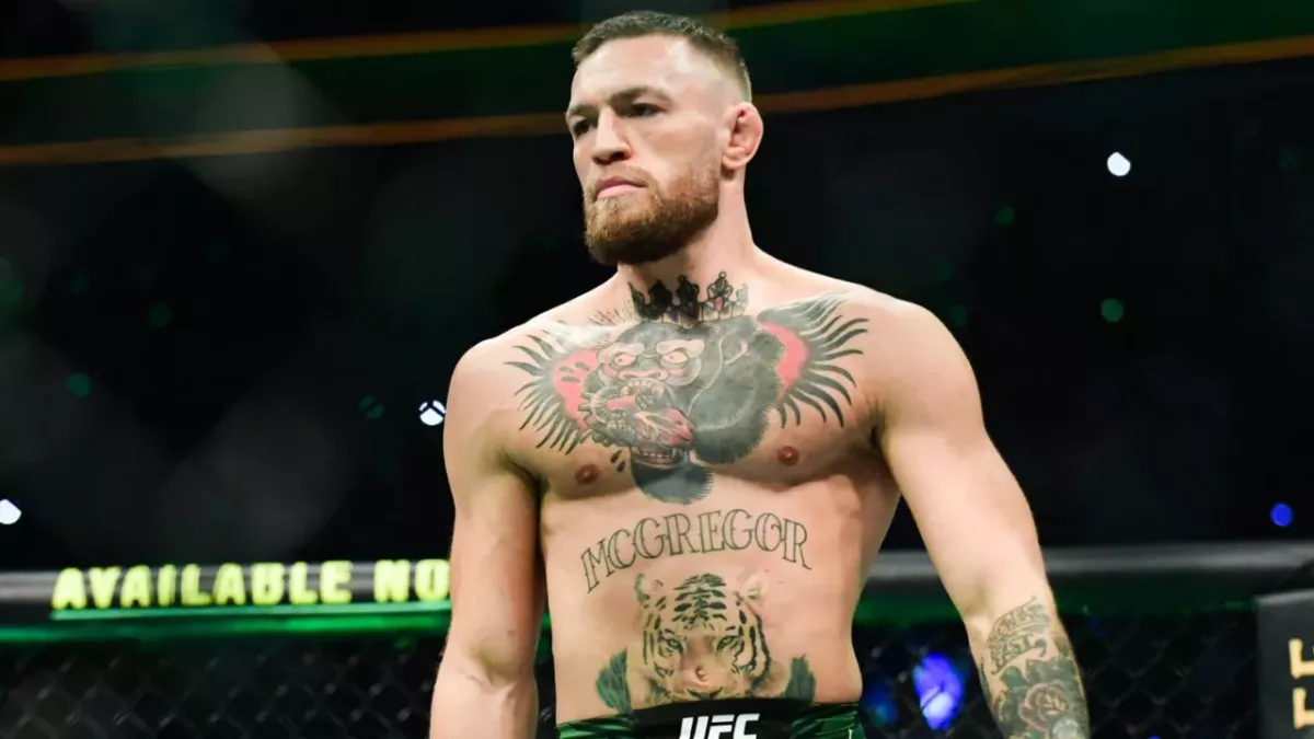 McGregor dans la cage de l'UFC