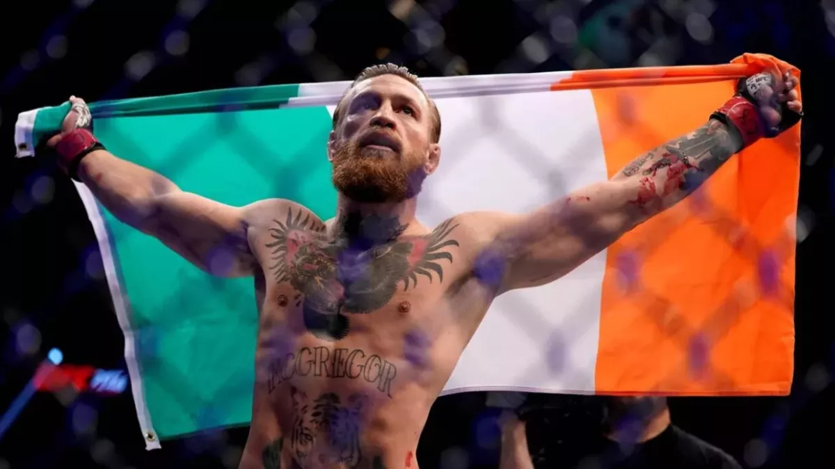 McGregor dans la cage de l'UFC