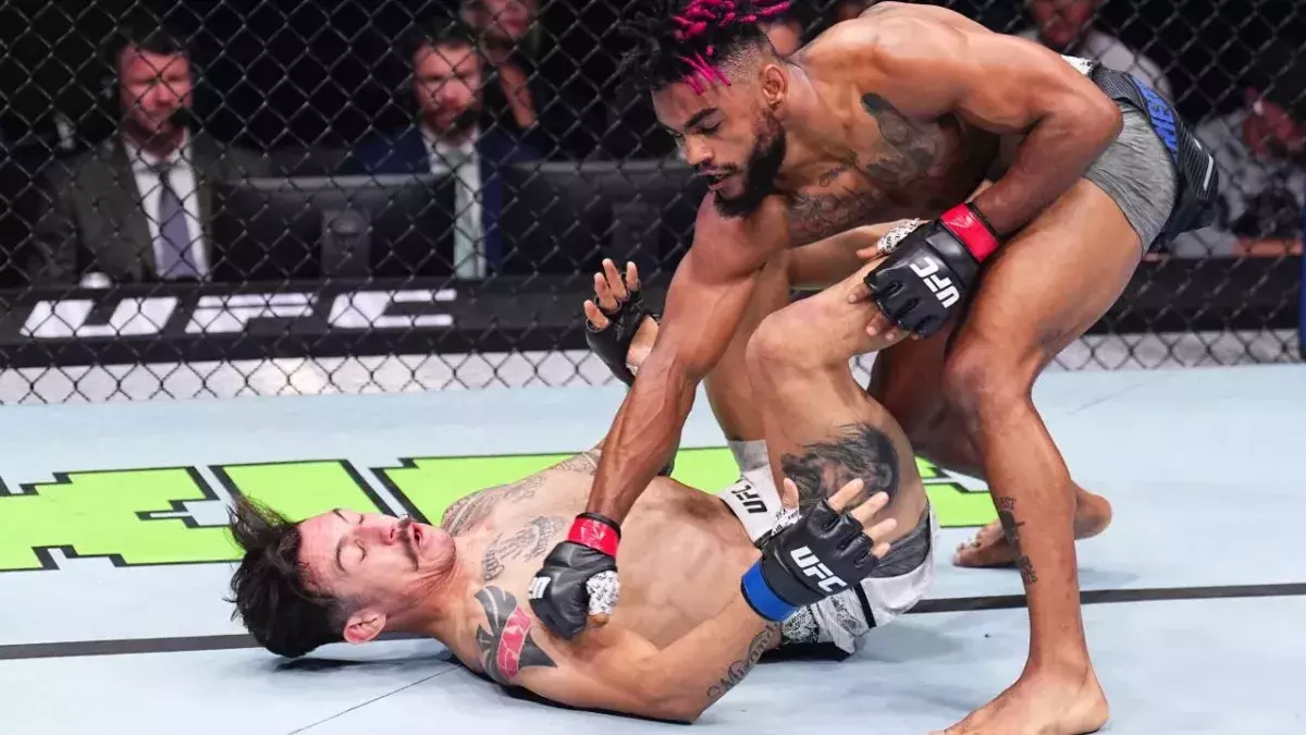 Morgan Charrière a décroché sa deuxième victoire à l'UFC en battant par KO Gabriel Miranda. 