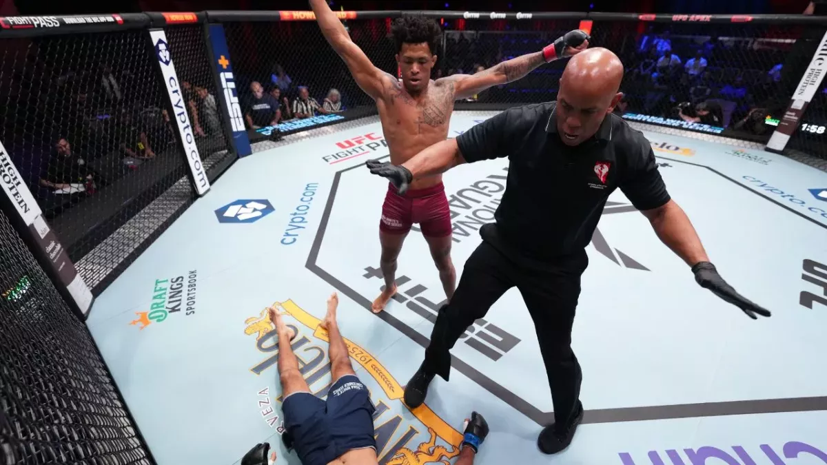 Vinicius Oliveira a mis KO Victor Madrigal dès le 1er round aux Dana White's Contender Series. 