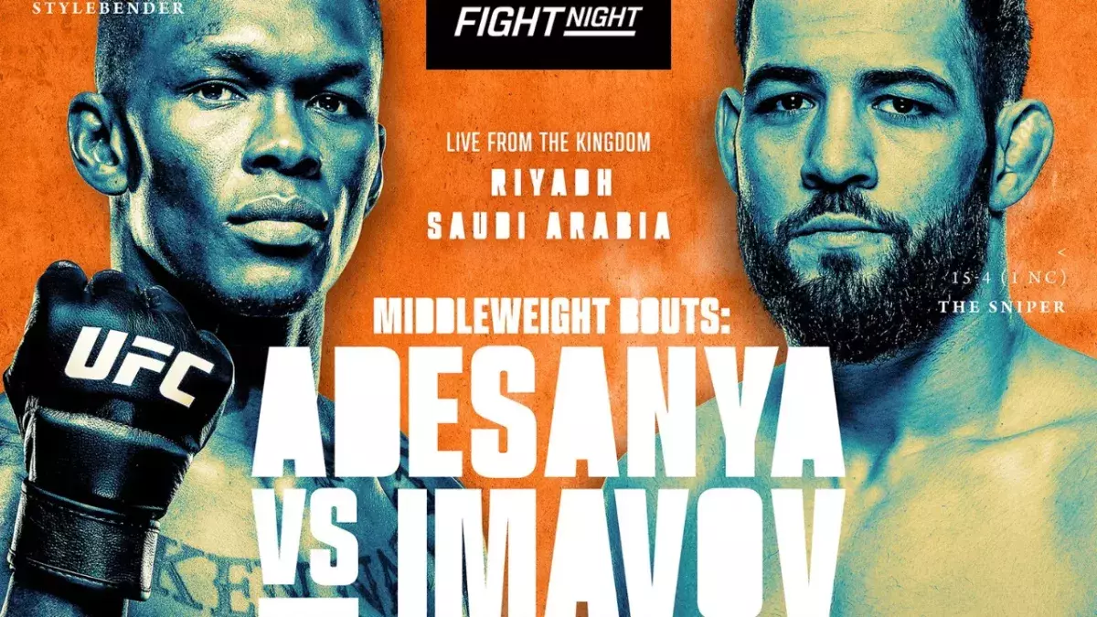 Visuel officiel Adesanya vs Imavov