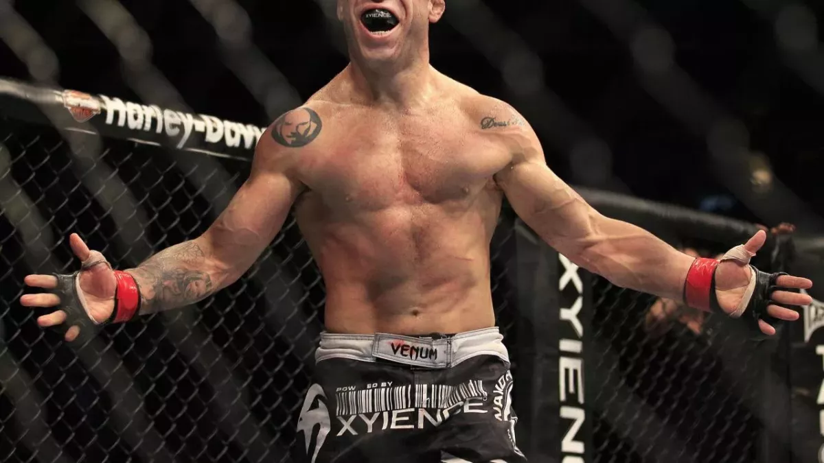 Wanderlei Silva dans la cage de l'UFC